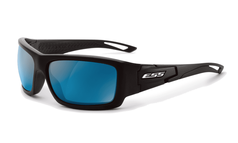 ESS Credence Sunglasses  - Black Frame - Mirror Blue