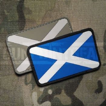Gun Point Gear St Andrew's Cross Scottish Saltire Flag PVC Patch