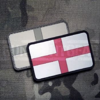 Gun Point Gear St George's Cross English Flag PVC Patch