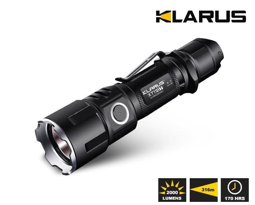 Klarus XT11GT Tactical Flashlight - 2000 Lumen