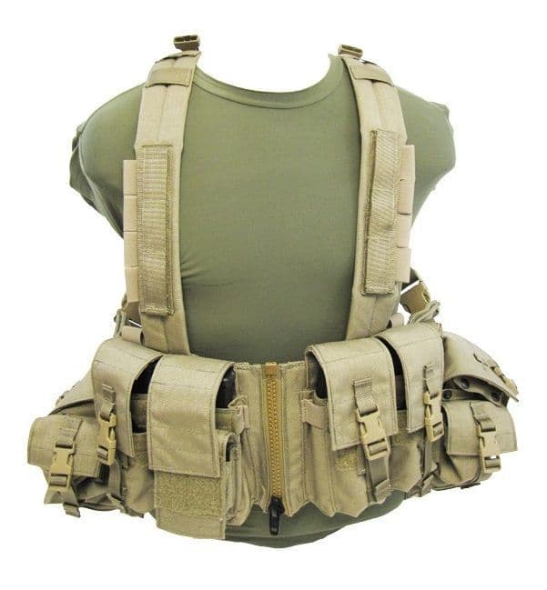 LBT 1961G Load Bearing Chest Rig with Zipper - Coyote Tan