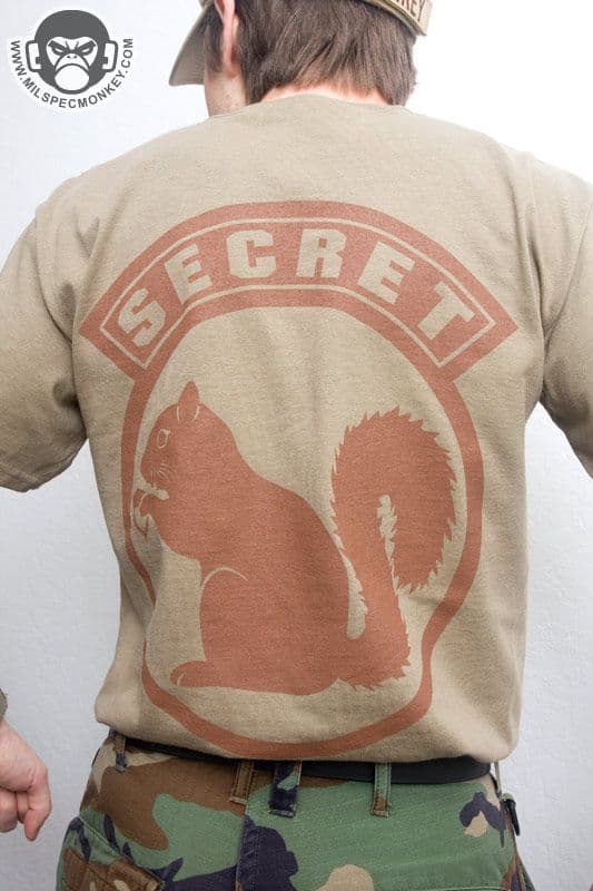 Mil-Spec Monkey Secret Squirrel T-shirt - Tan