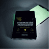 Modestone Glowpad In The Dark Slate  - Black 4X6"