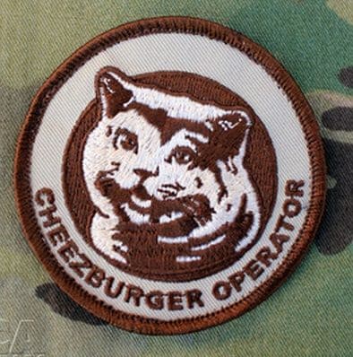 Orca Industries Cheezburger Operator Cat Meme Patch