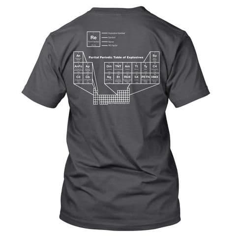 Re-Factor Periodic Table of Explosives T-Shirt