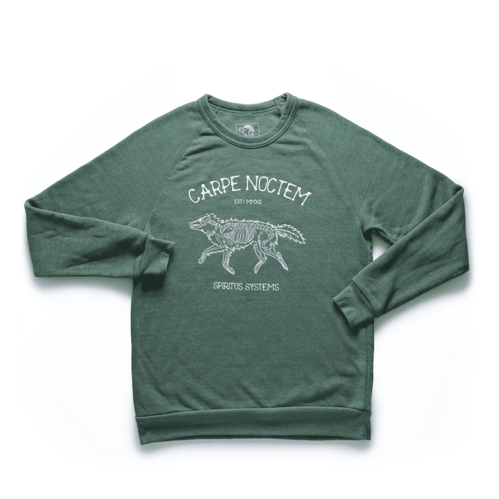 Spiritus Systems Carpe Noctem Pine Green Sweater